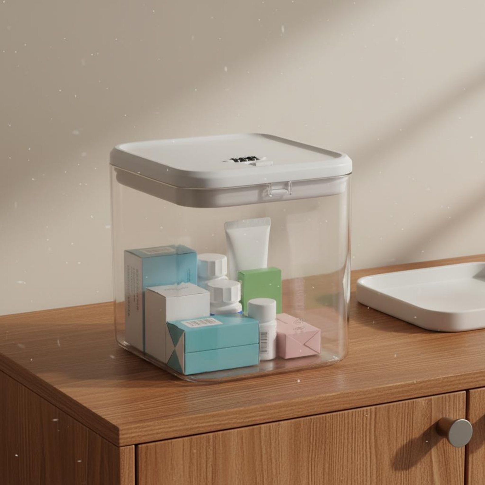 Kitchen - Caja Transparente con Cerradura, Caja de