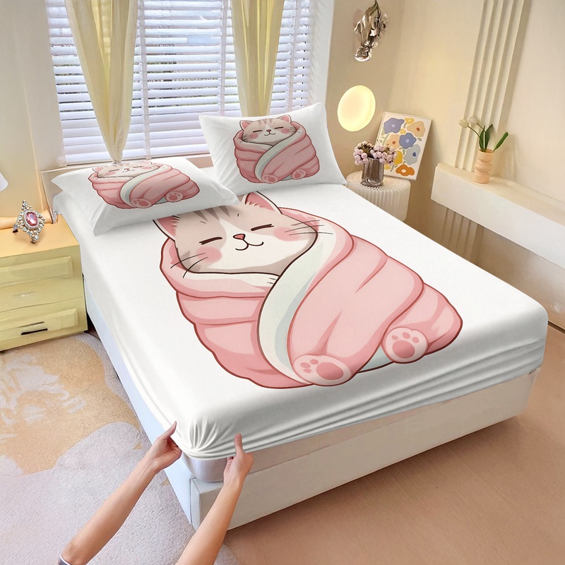 Fitted Bed Sheets Deep Pocket - Juego de sábanas ajustables con estampado