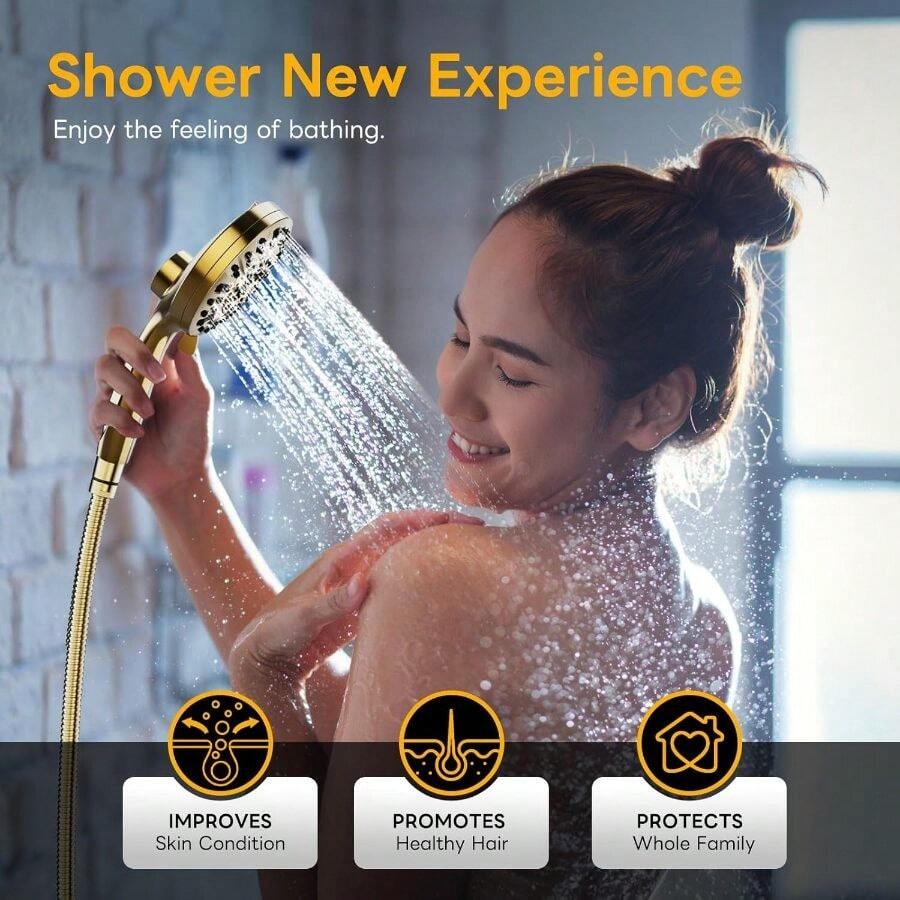 Cabezal de ducha manual de alt - High Pressure Shower Head Handheld reseña y precio