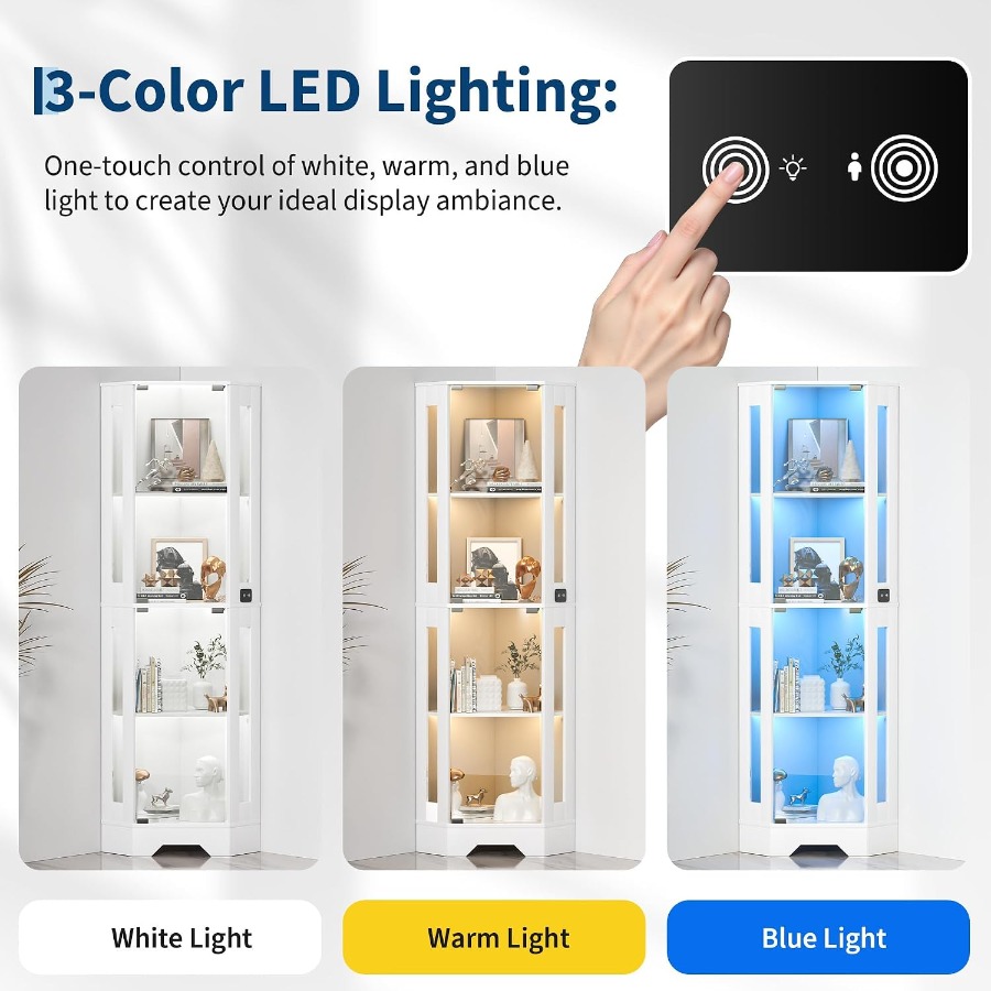 Vitrina de esquina para la sal - Lighting reseña y precio
