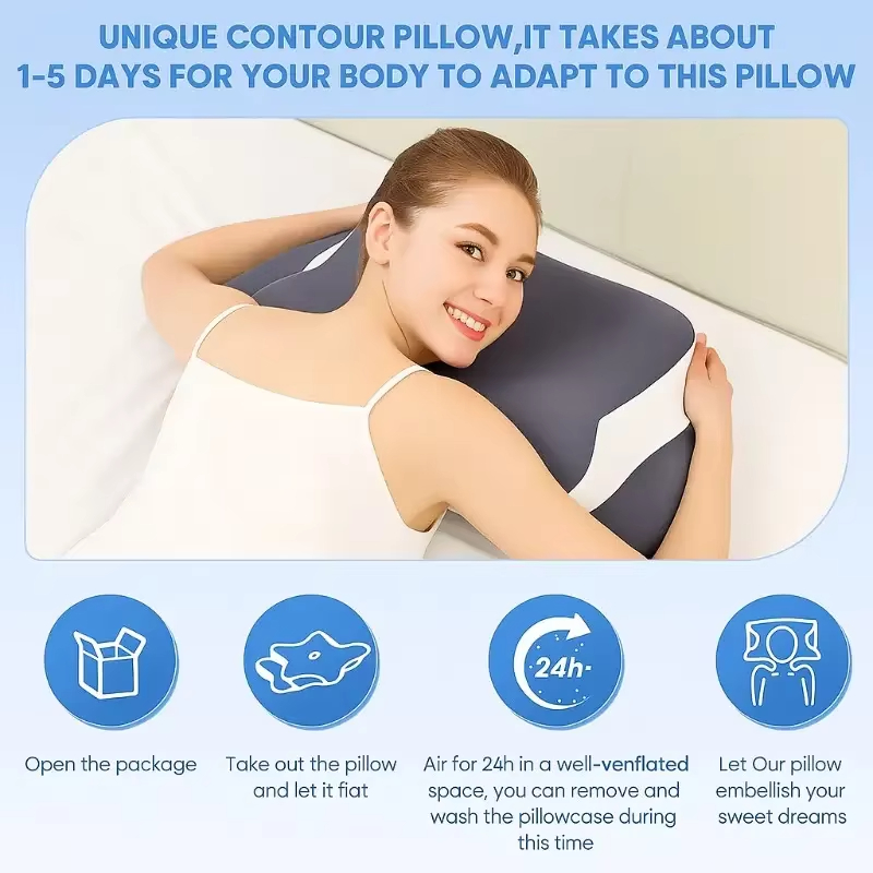 Almohadas de espuma viscoelást - Memory Foam Orthopedic Pillow Neck Pain reseña y precio