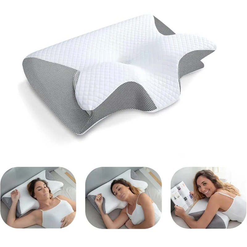 1 unidad de almohada cervical  - Memory Foam Orthopedic Pillow Neck Pain reseña y precio