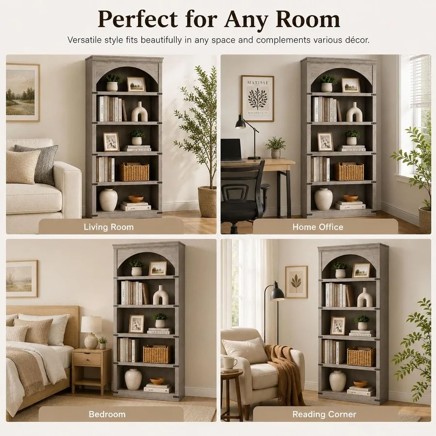 Librería arqueada de estilo rú - Storage & Organization reseña y precio