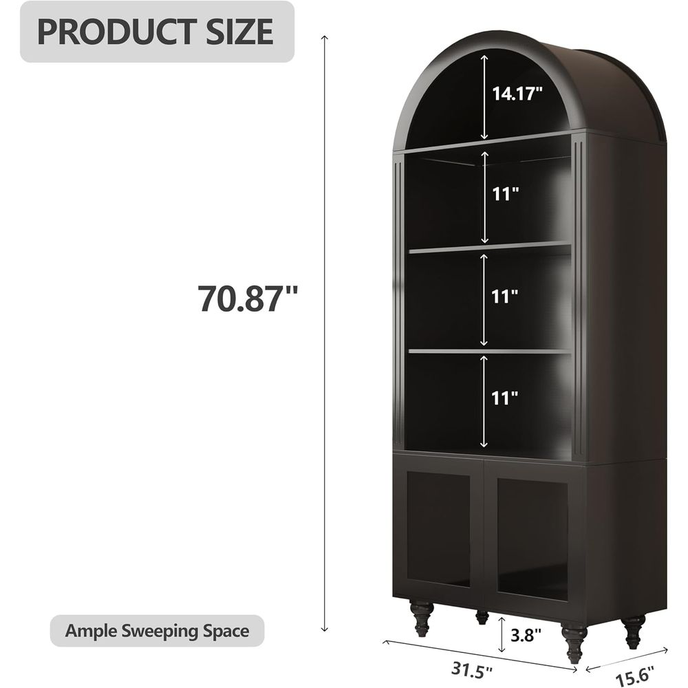 Vitrina de exhibición arqueada - Storage & Organization reseña y precio