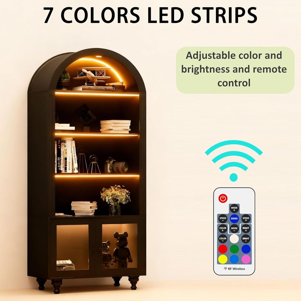 Vitrina de exhibición arqueada - Storage & Organization reseña y precio