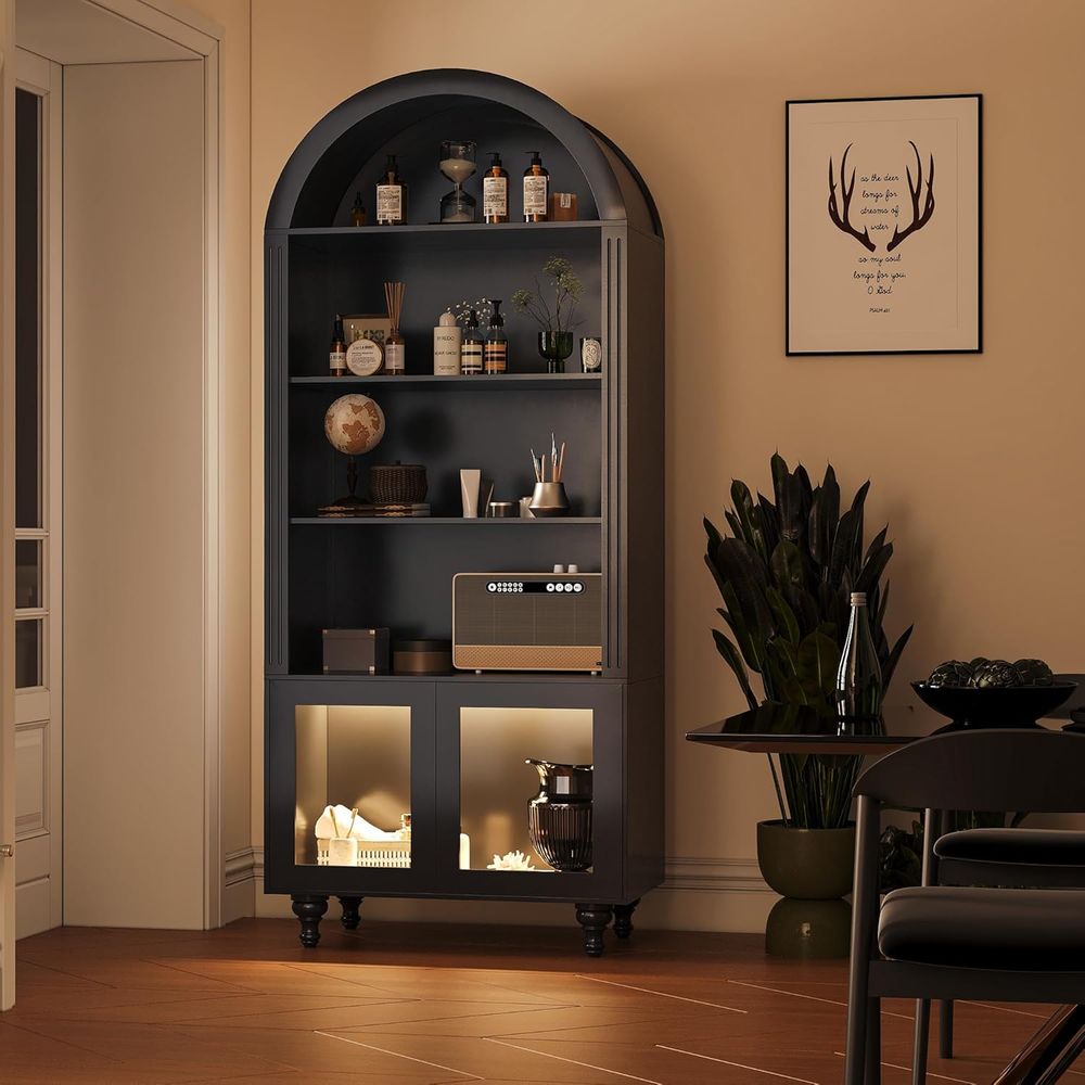 Vitrina de exhibición arqueada - Storage & Organization reseña y precio