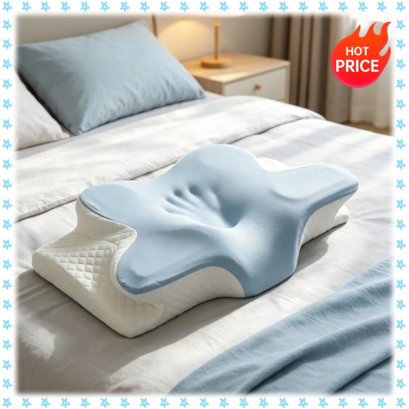 Almohada cervical de espuma vi - Memory Foam Orthopedic Pillow Neck Pain reseña y precio