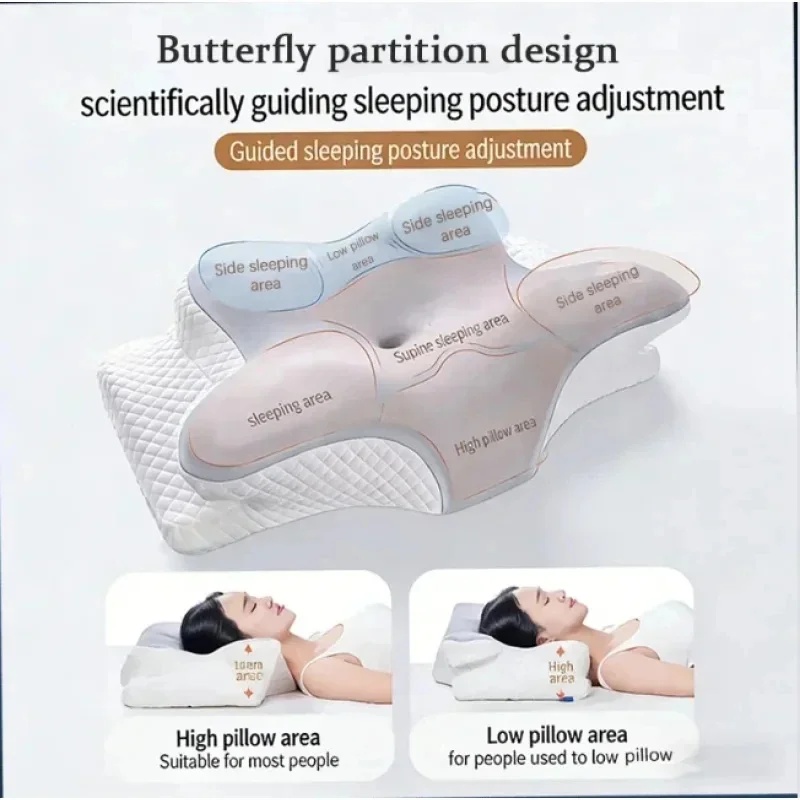Almohada cervical de espuma vi - Memory Foam Orthopedic Pillow Neck Pain reseña y precio