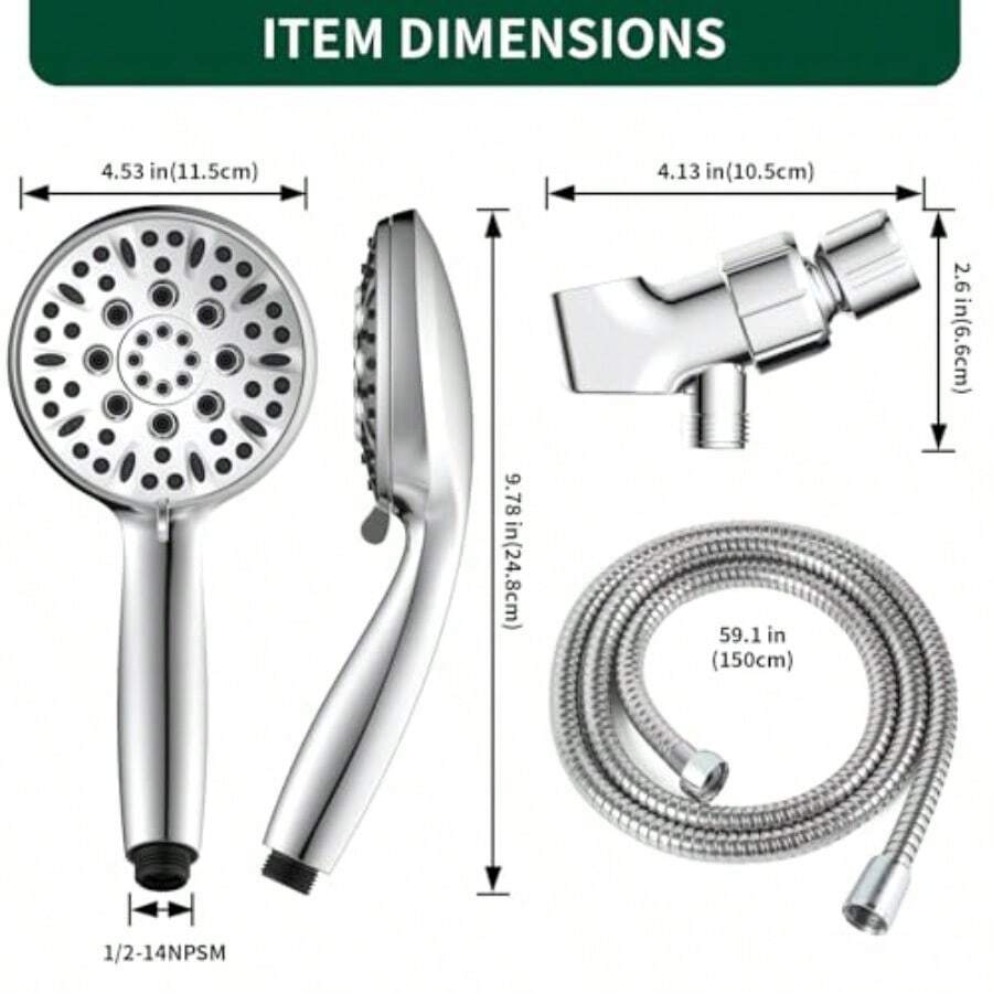 Cabezal de ducha con 6 modos d - High Pressure Shower Head Handheld reseña y precio